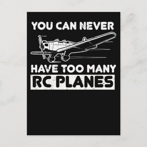 Funny Model Aircraft Pilot RC Plane Postcard