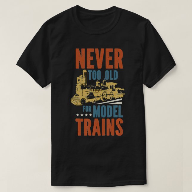 funny model locomotive train engine railwayman  T-Shirt (Design Front)
