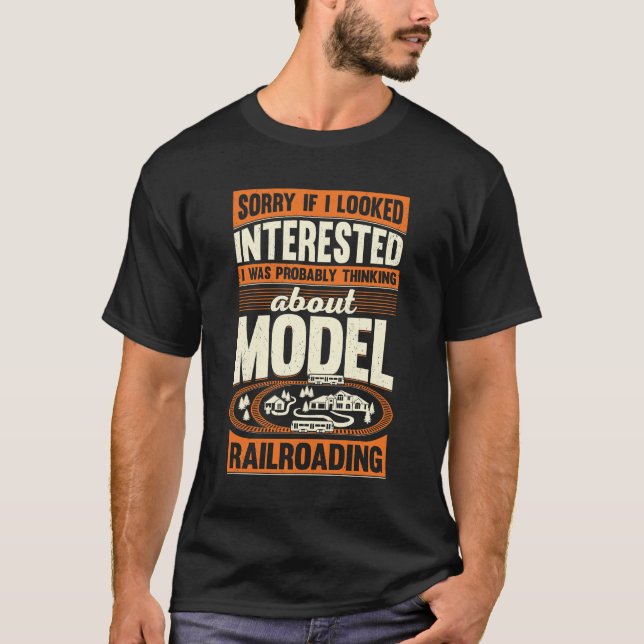 Funny Model Railroading Train Collector Gift T-Shirt (Front)