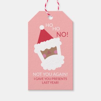 Funny Modern Christmas Black Santa Claus Pink