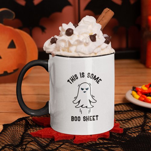 Funny Modern Cute Halloween Boo Sheet Ghost Mug