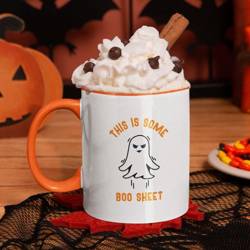 Funny Modern Cute Halloween Boo Sheet Ghost Mug