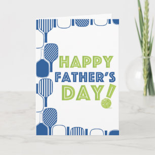 Funny Modern Minimalist Pickleball Father's Day Card