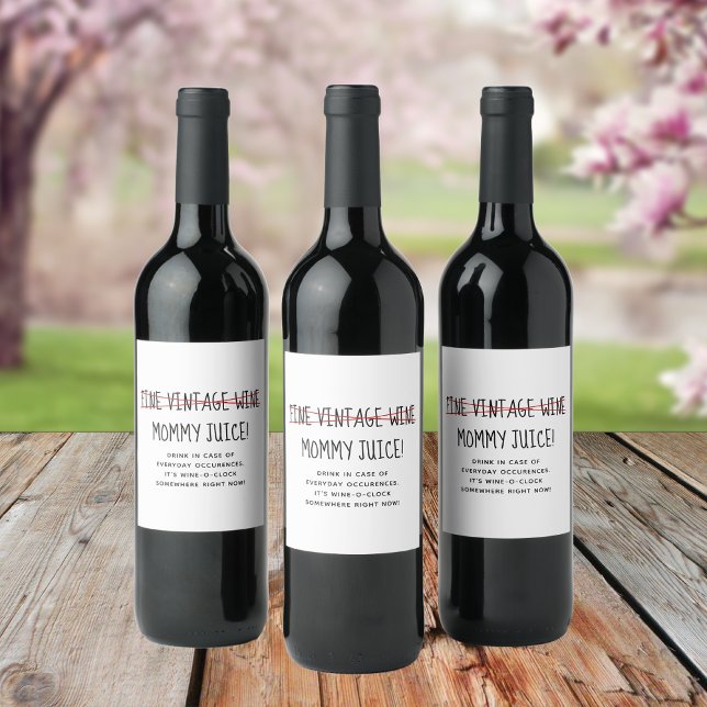 Funny Modern Mom  Wine Label (Creator Uploaded)