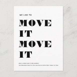 We have moved again Printed Funny Moving Announcement Postcard 