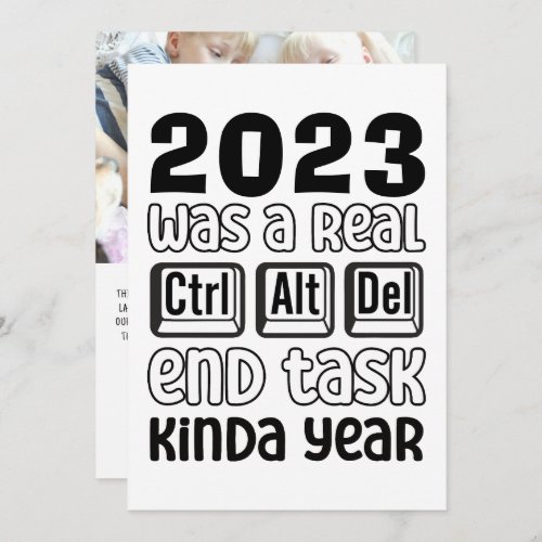 Funny Modern New Year Holiday Card