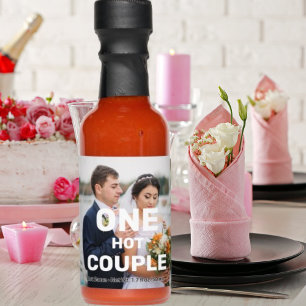 Funny & Modern One Hot Couple Photo Wedding Sauces