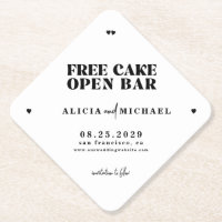 Funny modern open bar wedding save the date