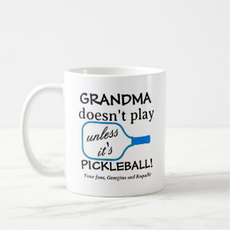 Funny Modern Pickleball Grandma Custom Typography Coffee Mug