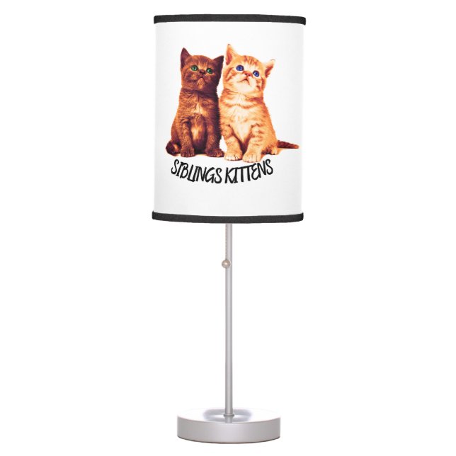 funny, modern, pretty, cute, kitty,kids,meow,anima table lamp (Front)