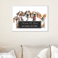 Funny Modern Puppy Dog Walker Pet Sitting