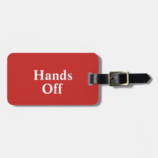 Funny Modern Red White Hands Off Luggage