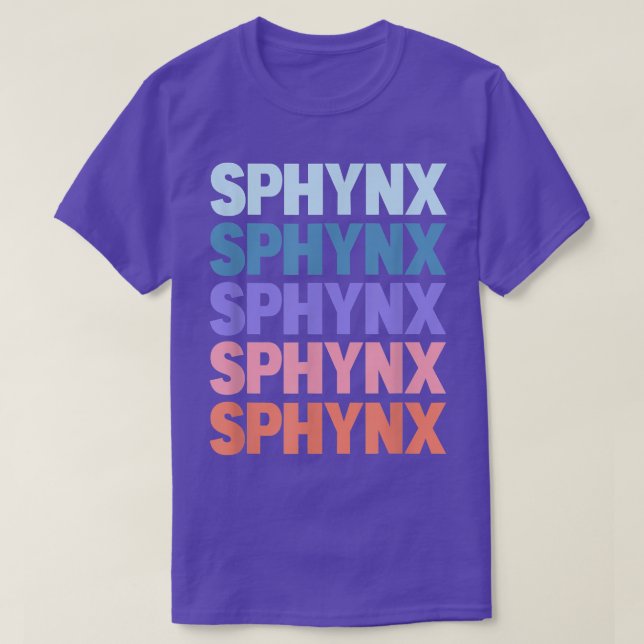 Funny Modern Repeated Tet Design Sphyn  T-Shirt (Design Front)