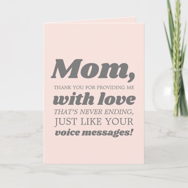 Funny Modern Retro Mothers Day Card (Front)