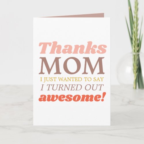 Funny Modern Retro Mothers Day Card