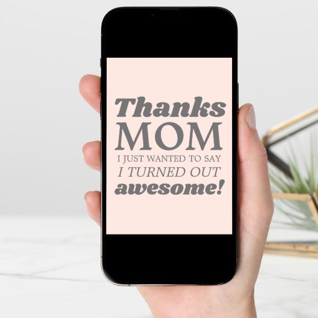 Funny Modern Retro Mothers Day Card (Front Digital)