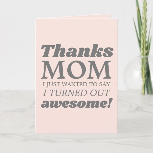 Funny Modern Retro Mothers Day Card