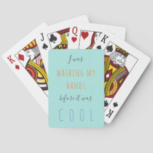 Funny modern script typography quote family poker cards