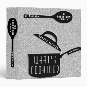 Funny Modern Secret Recipes 3 Ring Binder