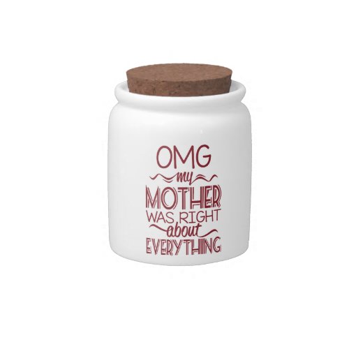 Funny  Modern  Stash Jar  Mother Candy Jar