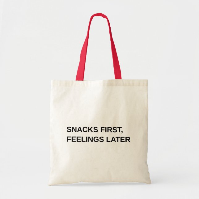 Funny Modern Typography Minimalist Large Tote Bag (Front)