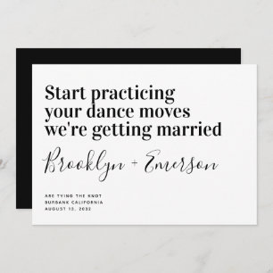 Funny Modern Typography Wedding Save The Date