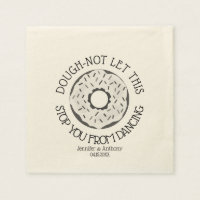 Funny Modern White Glazed Donut Treat Wedding