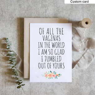 Funny Mom Birthday Card From Daughter Floral Print