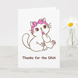 Funny Mom Card Thanks for the DNA Cute Cat