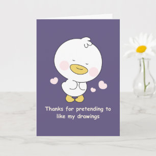 Funny Mom Card With Cute Duck 