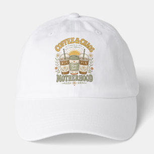 Funny Mom Coffee Floral Illustration Hat