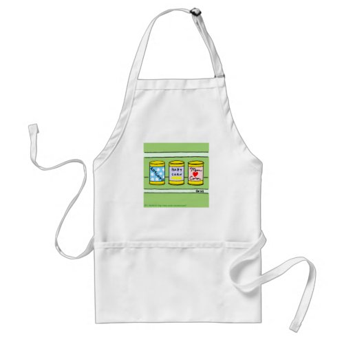 Funny Mom Dad And Baby Cartoon New Family Adult Apron