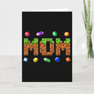 Funny Mom Dad Birthday Boy Kid Video Gamer Pixel  Card