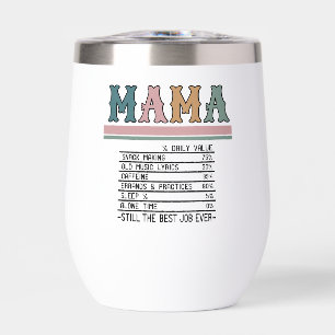 Funny Mom daily Value Mom Mother's Day gifts Thermal Wine Tumbler