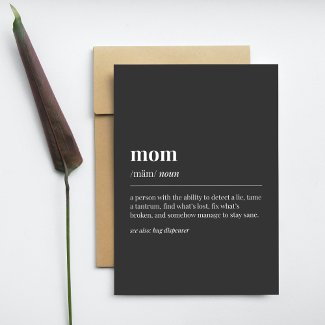 Funny Mom Definition Black