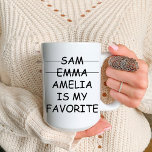 Funny Mom Favorite Child / Mom Birthday Coffee Mug<br><div class="desc">This is a Personalized Funny Coffee Mug for your Mom or Dad. To Give them on Birthday or anniversary day. best funny Personalized mug for mom Favorite Childs.</div>