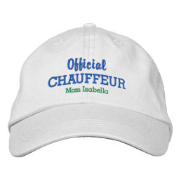 Funny Mom Hat Official Chauffeur Custom Name