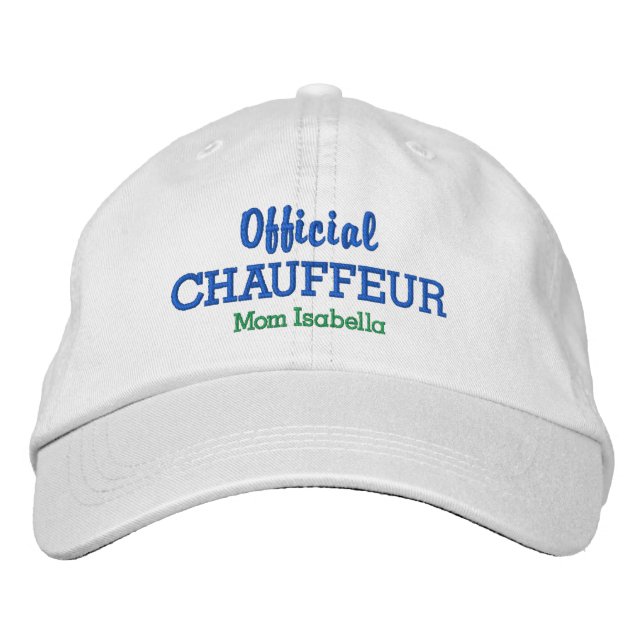 Funny Mom Hat Official Chauffeur Custom Name (Front)