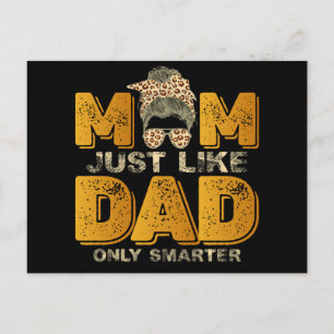 Funny Mom Just Like Dad Only Smarter Vintage Postcard