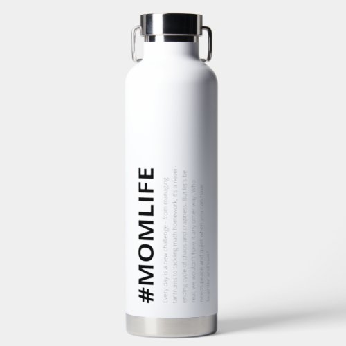 Funny Mom Life Hashtag Large Water Bottle