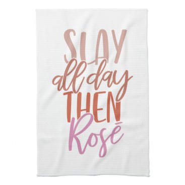 Funny Mom Life Wine Lover Girl Boss Pink Quote  Kitchen Towel