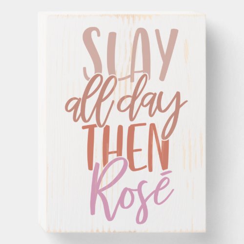 Funny Mom Life Wine Lover Girl Boss Pink Quote Wooden Box Sign
