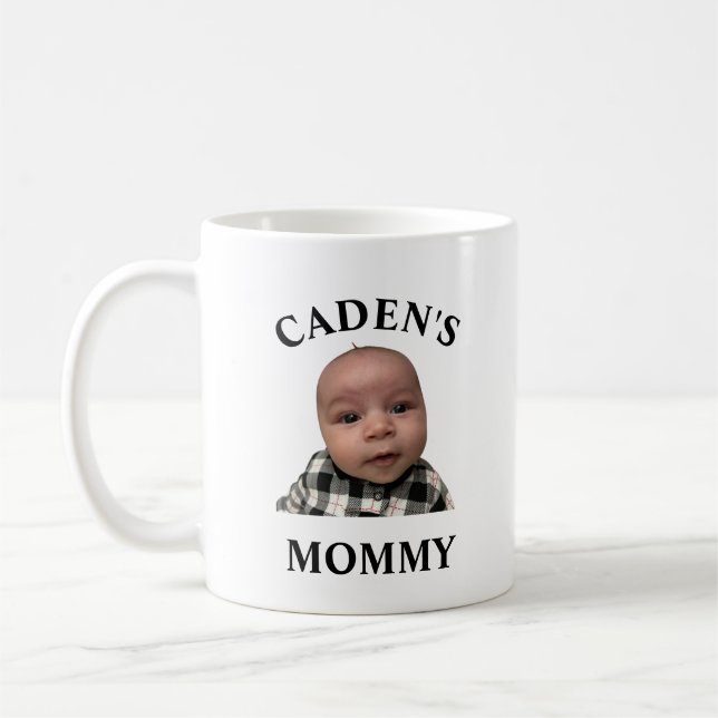FUNNY MOM MOTHERS DAY CUSTOM BABY FACE Mug (Left)