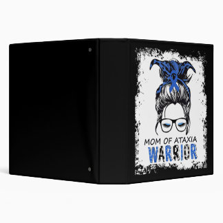 funny mom of ataxia warrior,design ataxia awarenes 3 ring binder
