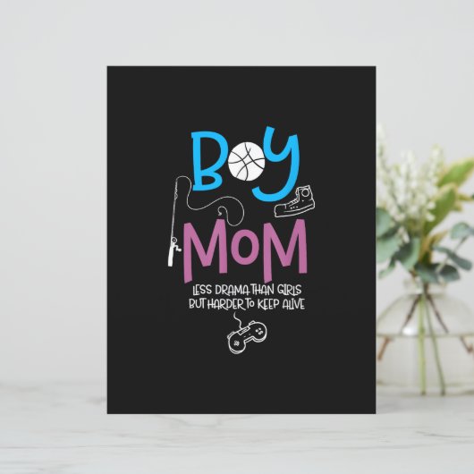 Funny Mom of Boys Proud Mom Good Mothers Day (Standing Front)