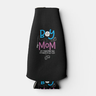 Funny Mom of Boys Proud Mom Good Mothers Day Bottle Cooler
