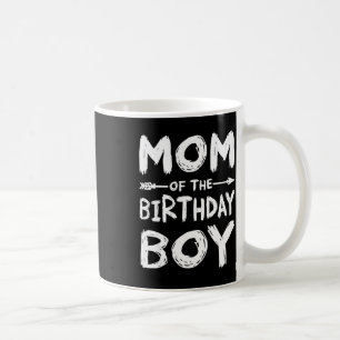 Funny mom of the birthday boy matching family coffee mug