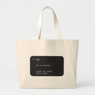Funny Mom Out of Service Coffee Design Large Tote Bag