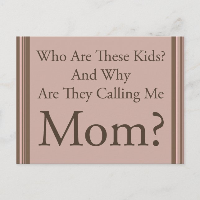 Funny Mom Postcard (Front)