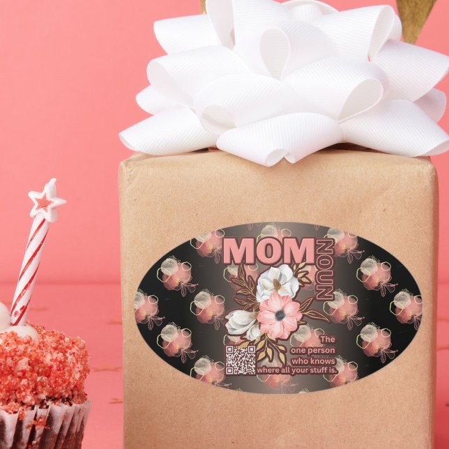 Funny Mom Quote All Over Print Oval Sticker (Creator Uploaded)